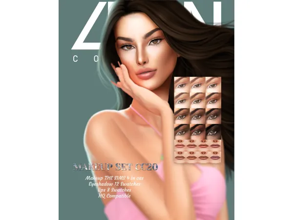 Alpha LEAN MAKEUP SET CC20 by LEANSIMS - The Sims 4 Custom Content
