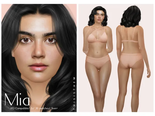 Alpha [THISISTHEM] Mia Skin - The Sims 4 Custom Content