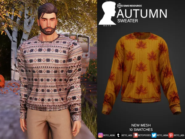 Alpha Autumn Set - The Sims 4 Custom Content