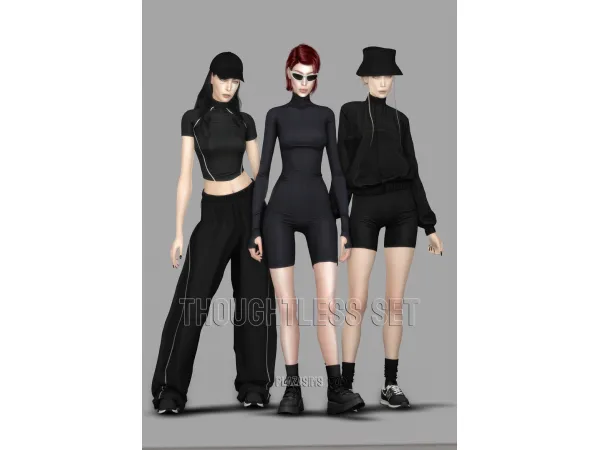 Alpha Thoughtless set by plazasims - The Sims 4 Custom Content