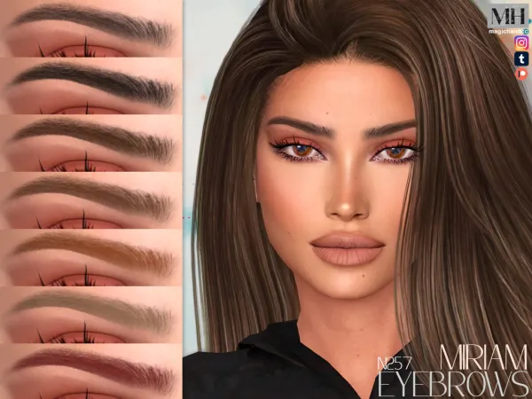 Alpha Miriam Eyebrows N257 - The Sims 4 Custom Content