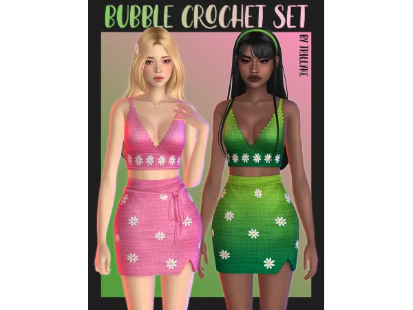 Maxis Match Bubble Crochet Set by Trillyke - The Sims 4 Custom Content