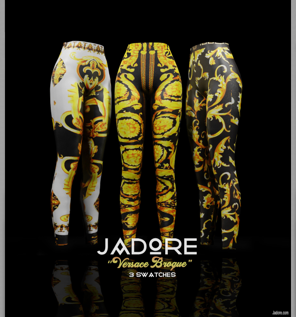 Alpha Versace Broque Leggings by simsfinds - The Sims 4 Custom Content