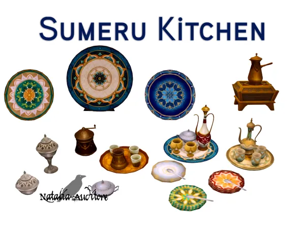 Alpha Sumeru kitchen decors Auditore by Natalia - The Sims 4 Custom Content