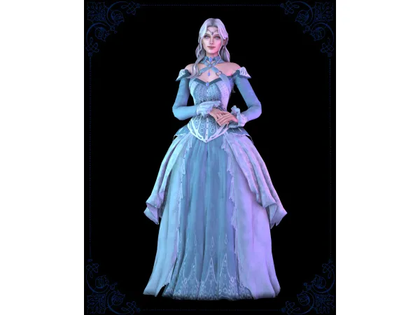 Alpha Princess dress - The Sims 4 Custom Content