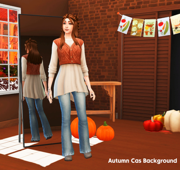 Maxis Match Autumn Cas Background by simsfinds - The Sims 4 Custom Content