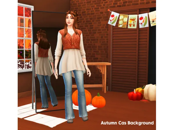 Maxis Match Autumn Cas Background - The Sims 4 Custom Content