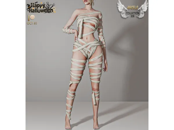 Alpha Mummy Costume S08 tr by busra - The Sims 4 Custom Content