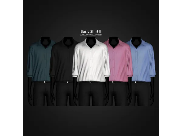 Alpha Basic Shirt II by gorillax3 - The Sims 4 Custom Content