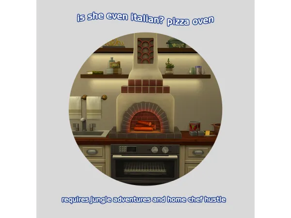 Maxis Match is she even italian pizza oven - The Sims 4 Custom Content