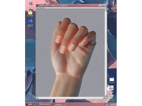 Mix NAILS 7V (SHORT) - The Sims 4 Custom Content