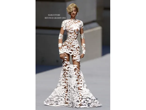 Alpha GRAMMY BEYONCE 2014 by Mably Store - The Sims 4 Custom Content