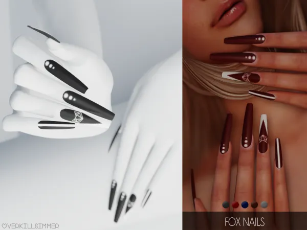 Alpha Fox nails - The Sims 4 Custom Content