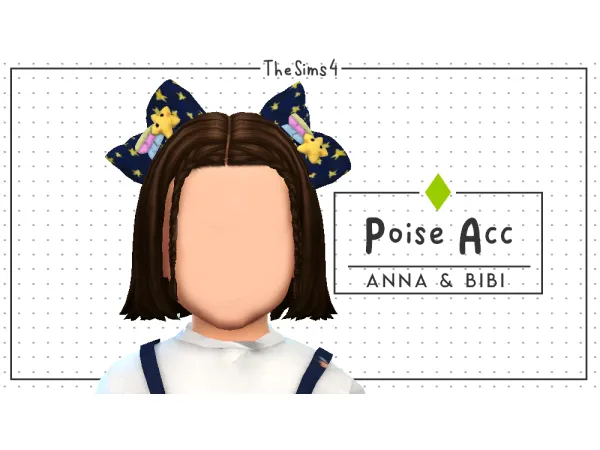 Alpha Poise Bow Acc [AnnaBibi] by Anna Bibi - The Sims 4 Custom Content
