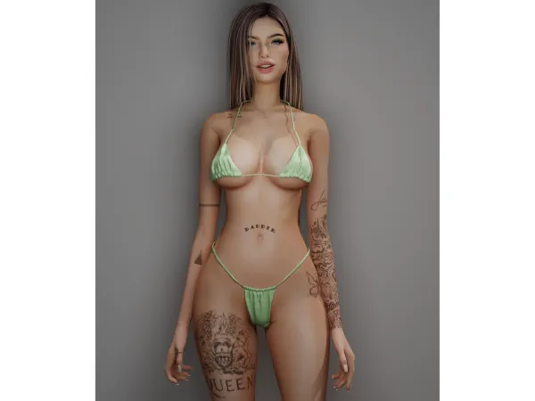 Mix Alissa tattoos 03 by Theasimz - The Sims 4 Custom Content