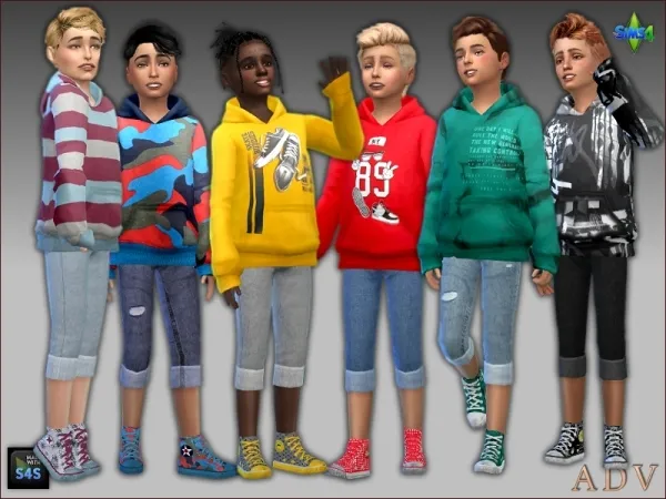 Mix Outfits for boys - The Sims 4 Custom Content
