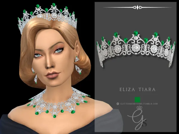 Alpha Eliza Tiara by Glitterberry Sims - The Sims 4 Custom Content