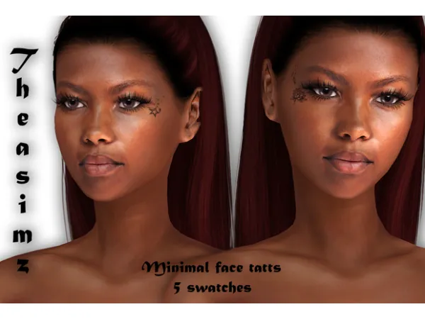 Minimal face tattoos
