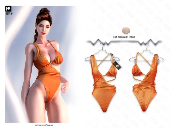 Alpha FAB SWIMSUIT P181 - The Sims 4 Custom Content