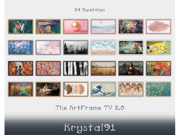 Mix The ArtFrame TV 20 - The Sims 4 Custom Content