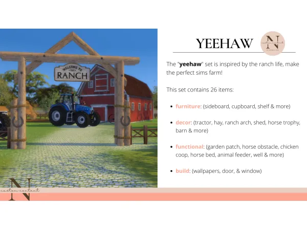 Mix YEEHAW the ranch life - The Sims 4 Custom Content