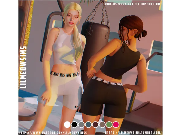 Alpha Work Out Outfit - The Sims 4 Custom Content