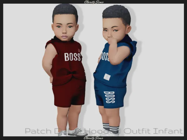 Alpha Hooded Outfit Infant - The Sims 4 Custom Content