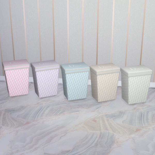 Alpha Luxe Laundry Basket V2 by simsfinds - The Sims 4 Custom Content