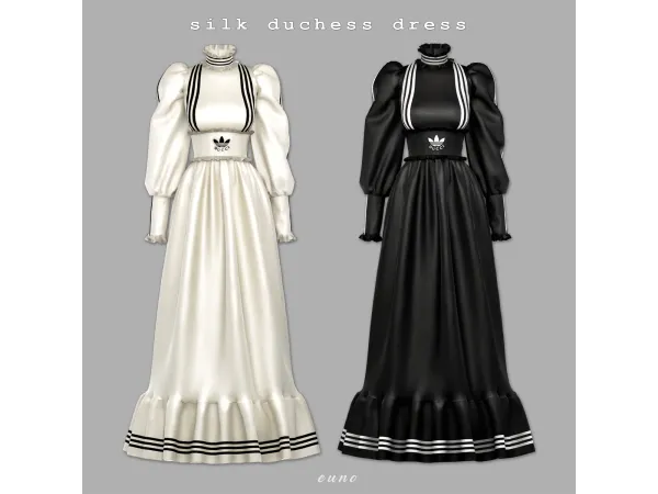 Alpha silk duchess dress - The Sims 4 Custom Content