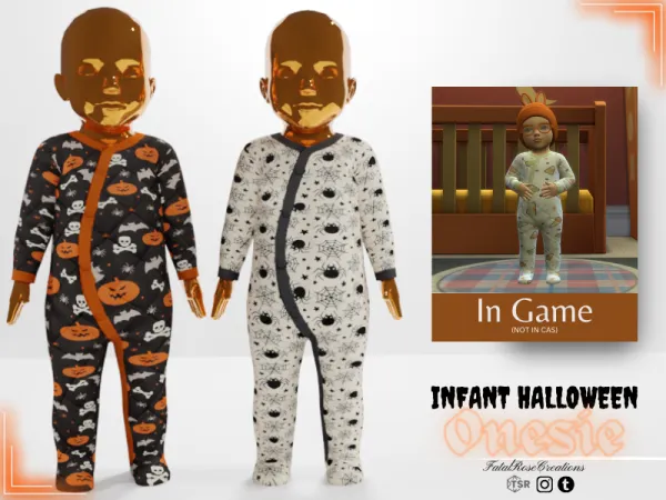 Alpha Infant Halloween Onesie - The Sims 4 Custom Content