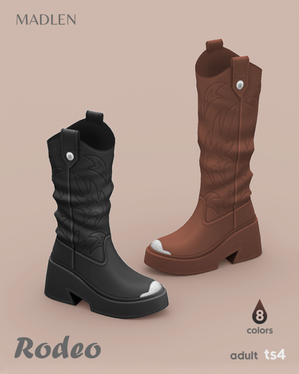 Maxis Match Rodeo Boots by simsfinds - The Sims 4 Custom Content