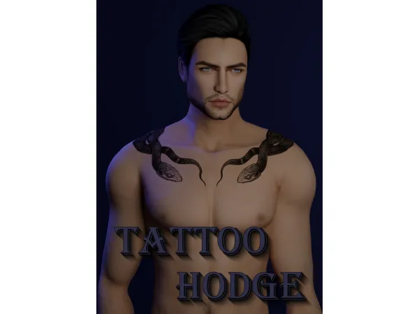 Mix Tattoo Hodge Baker by alisasourr - The Sims 4 Custom Content