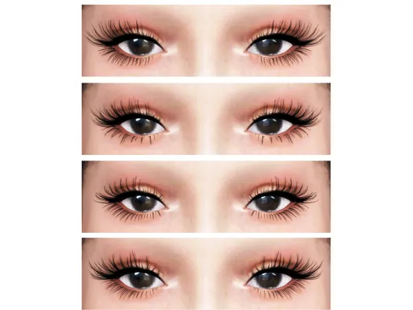 Alpha 3 D L a s h e s V 4 girl by dream - The Sims 4 Custom Content