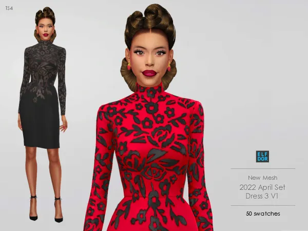 Mix April Wedding Dress - The Sims 4 Custom Content