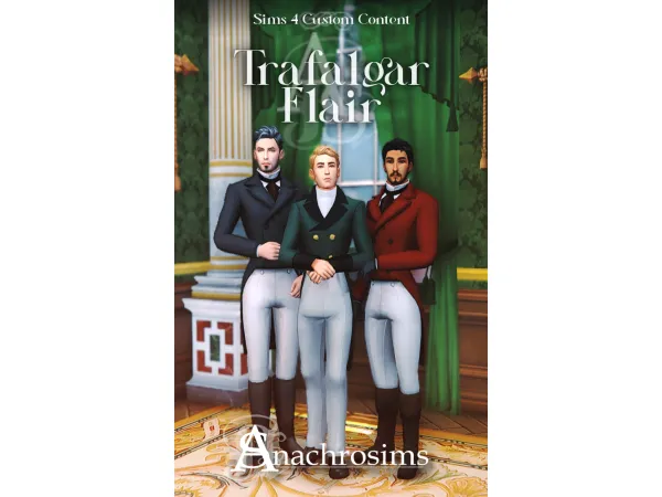 Maxis Match [TS4CC] Trafalgar Flair 2 Regency Era Masc Outfits - The Sims 4 Custom Content