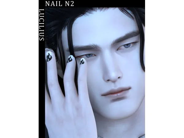 Alpha Nail N2 by LUCILIUS - The Sims 4 Custom Content