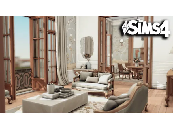 Mix Parisian elegant apartment - The Sims 4 Custom Content