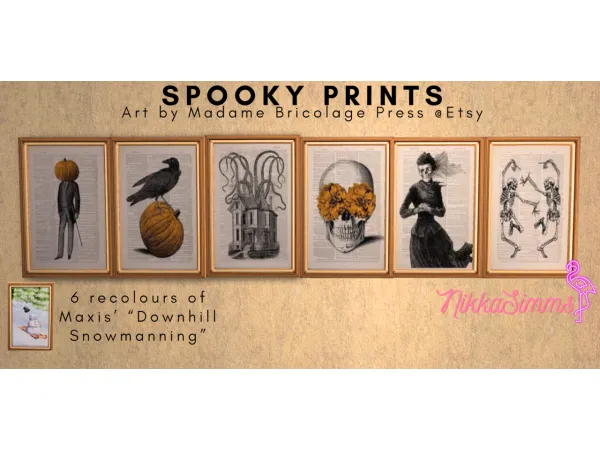 Spooky Prints - The Sims 2 Custom Content