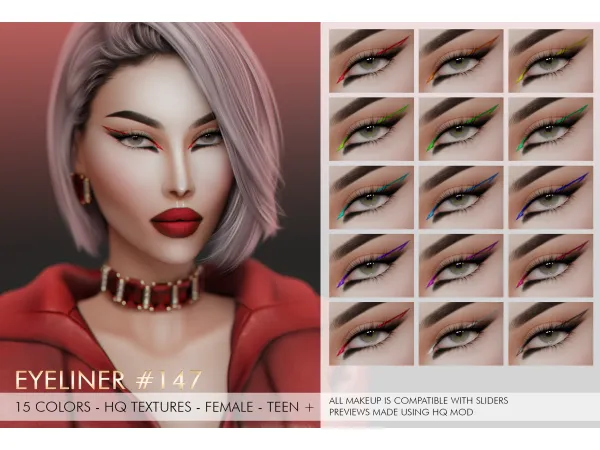 Alpha EYELINER 147 - The Sims 4 Custom Content