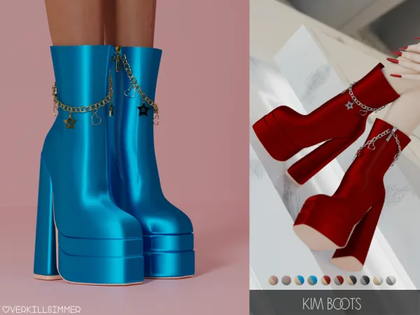 Alpha Kim boots - The Sims 4 Custom Content