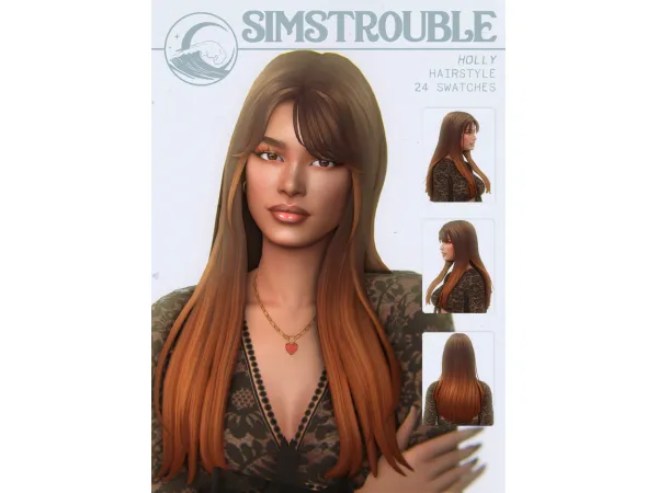Maxis Match Holly Hairstyles (Bangs and Braids) by simstrouble - The Sims 4 Custom Content