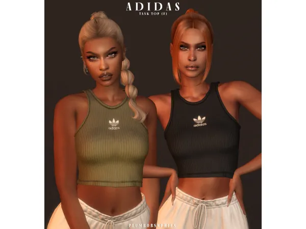 Alpha ADIDAS tank top (f) - The Sims 4 Custom Content
