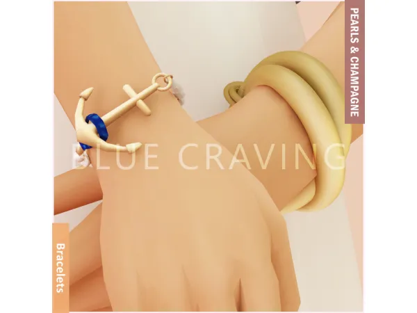 Mix Blue Craving Preppy Bracelets - The Sims 4 Custom Content