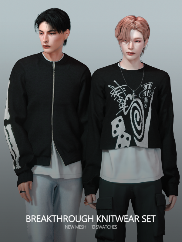 Alpha Breakthrough Knitwear Set by simsfinds - The Sims 4 Custom Content