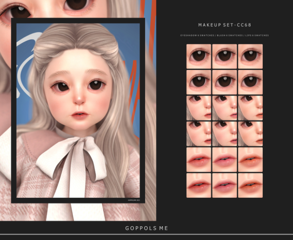 Alpha GPME GOLD MAKEUP SET CC68 by simsfinds - The Sims 4 Custom Content