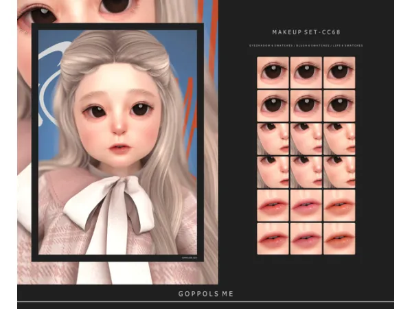 Alpha GPME GOLD MAKEUP SET CC68 - The Sims 4 Custom Content