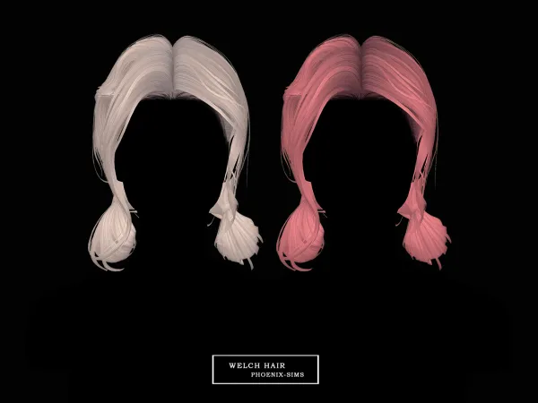 Alpha Welch Hair - The Sims 4 Custom Content