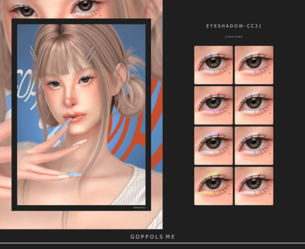 Alpha GPME GOLD Eyeshadow 31 by simsfinds - The Sims 4 Custom Content