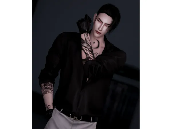 Mix The Ouroboros Tattoo HQ - The Sims 4 Custom Content