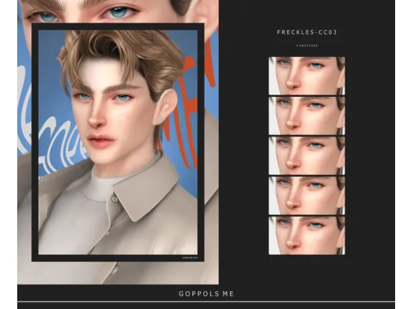 Alpha GPME GOLD Freckles CC03 - The Sims 4 Custom Content
